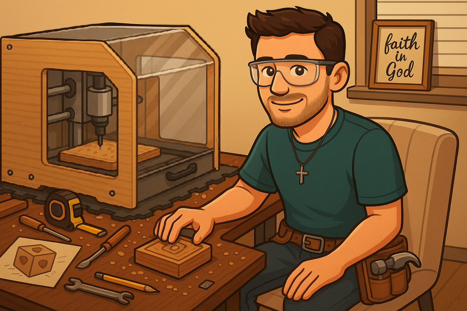 Zach at the CNC
